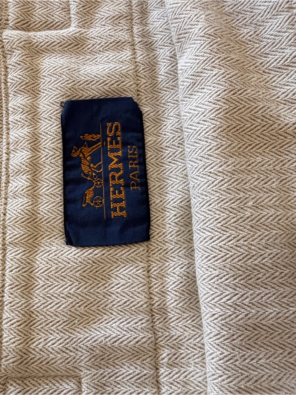 Hermes Beige Canvas Crossbody/clutch bag with Leather Trim - Picture 9 of 13
